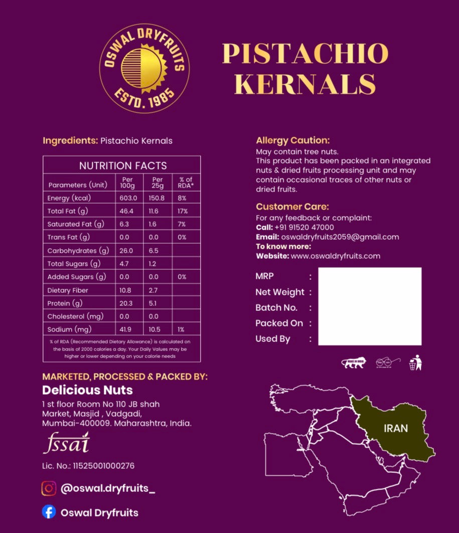 Pistachio Kernels