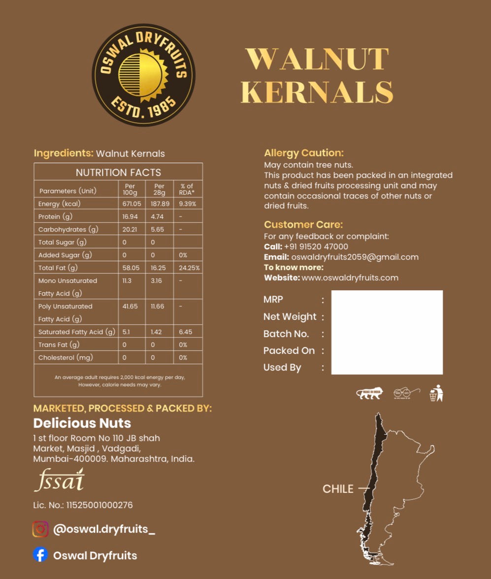 Walnut Kernels (Akhrot) Oswal
