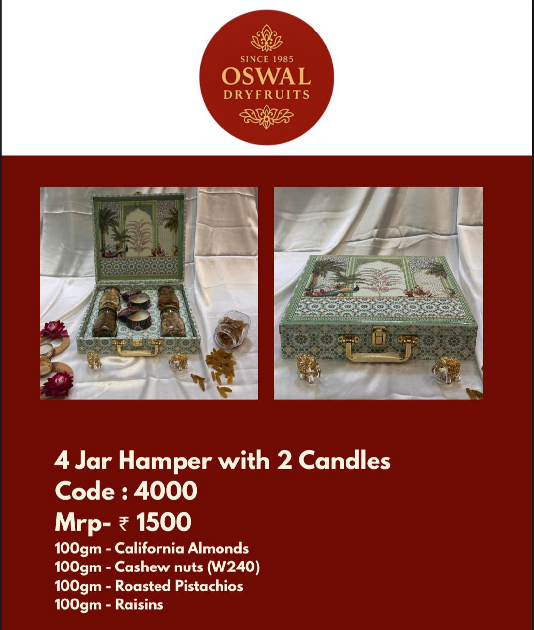 4 Jar Hamper With 2 Candles
